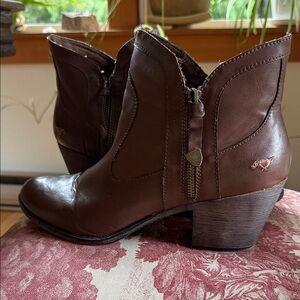 Brown Leather Ankle Boots